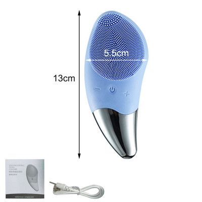 2 u 1 Električni čistač lica Perilica Stroj za čišćenje lica Čistač pora na koži Silikonska četka za čišćenje lica Četka za masažu lica