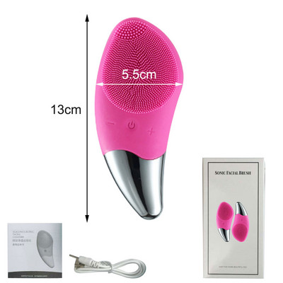 2 u 1 Električni čistač lica Perilica Stroj za čišćenje lica Čistač pora na koži Silikonska četka za čišćenje lica Četka za masažu lica