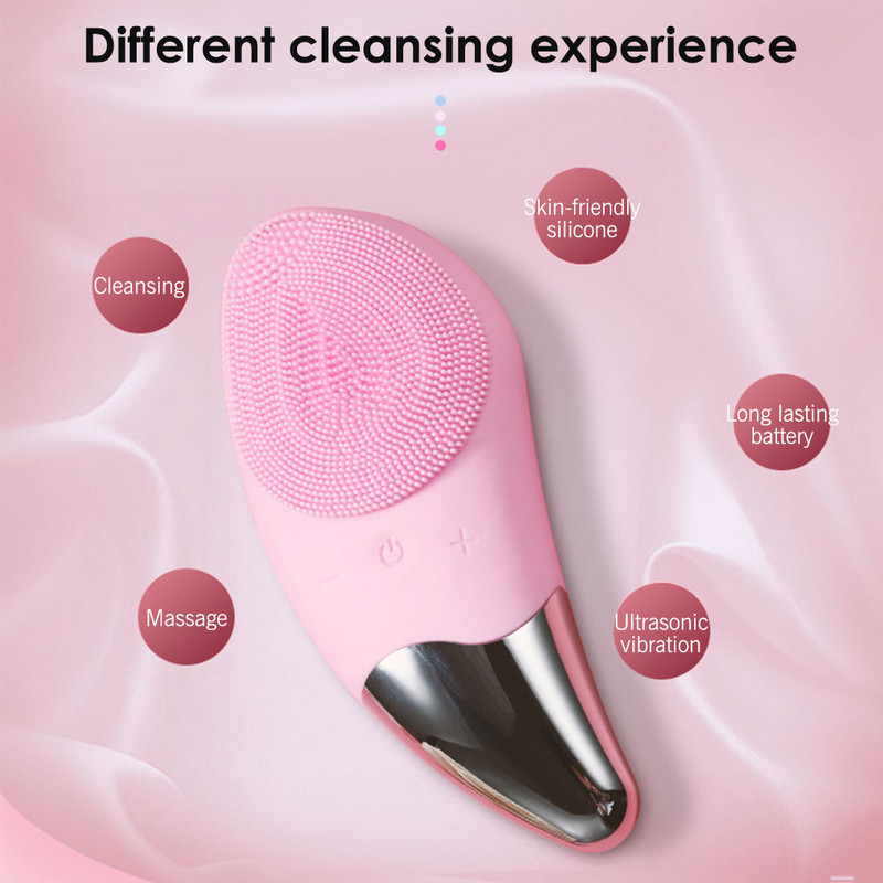 2 u 1 Električni čistač lica Perilica Stroj za čišćenje lica Čistač pora na koži Silikonska četka za čišćenje lica Četka za masažu lica