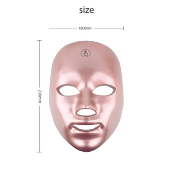 7-цветна LED маска за лице с фотонна терапия против акне, бръчки, избелване на лицето, подмладяване на кожата, грижа за кожата, машина за маска за красота