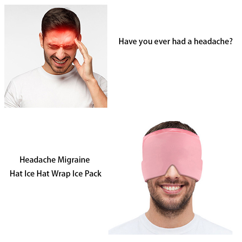 Galvos skausmus malšinantis, migreną mažinantis skrybėlių gelis karšto šalčio terapijos galvos skausmą malšinančios kepuraitės Tamprus kompresinis gaubtas sinuso stresą mažinanti akių kaukė
