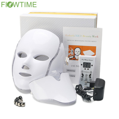 Mască facială LED în 7 culori Terapie cu fotoni Anti-Acnee Îndepărtarea ridurilor Întinerirea pielii Albire Masca spa Mașină Instrumente de îngrijire a pielii