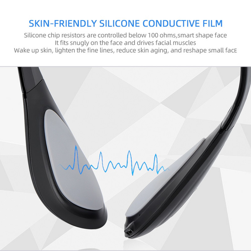 Veidą liekninantis vibracinis masažuoklis masažuoklis „Bady Fat Remover“ veido raumenų atpalaidavimo aparatas „V-Face Lifting Slimmer“