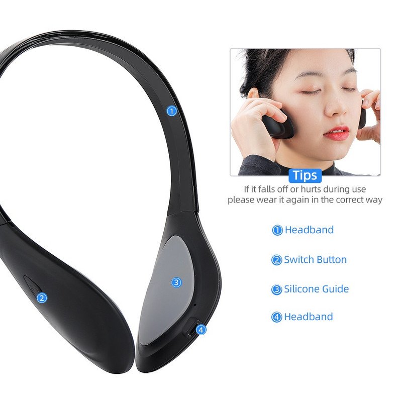 Veidą liekninantis vibracinis masažuoklis masažuoklis „Bady Fat Remover“ veido raumenų atpalaidavimo aparatas „V-Face Lifting Slimmer“