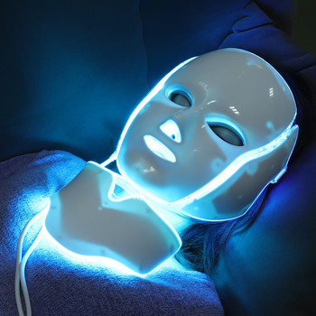 Foreverlily 7 цвята светлинна LED маска за лице с подмладяване на кожата на шията Грижа за лицето Красота Терапия против акне Избелване