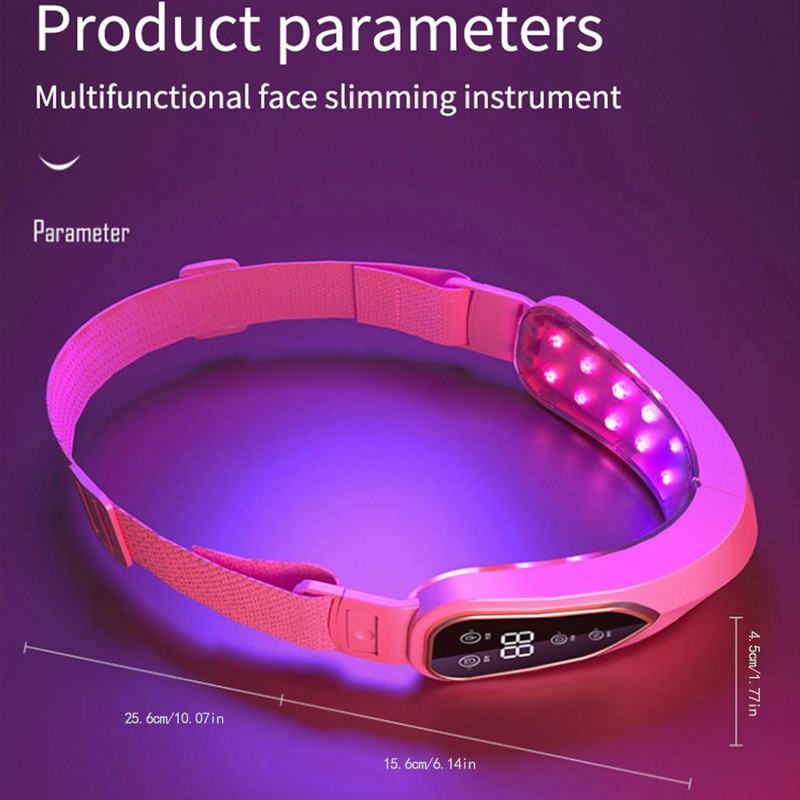 Uređaj za podizanje lica LED fotonska terapija Vibracijski masažer za mršavljenje lica Dvostruka brada Stroj za podizanje obraza u obliku slova V