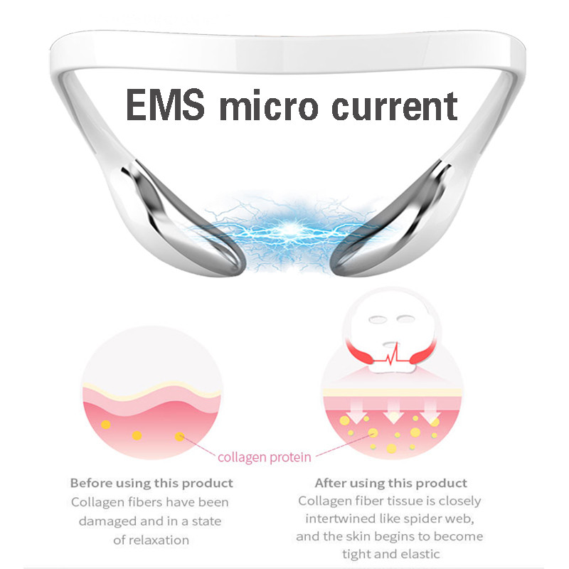 EMS V formos veido pakėlimo prietaisas V linijos veido pakeliamasis masažuoklis mikro srovės liekninantis odos priežiūros aparatas dvigubo smakro valiklis