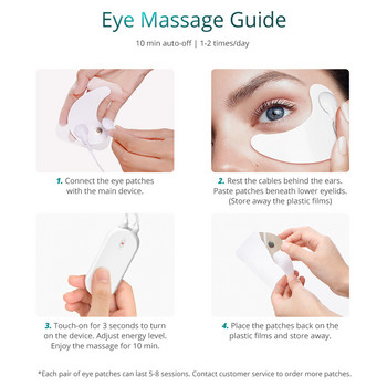 Microcurrent RF Massage Eye Mask Electric Eye Patch Massager Mini Hydrogel Hot Reduce Ρυτίδες Πρήξιμο Μαύροι κύκλοι Τσάντες ματιών