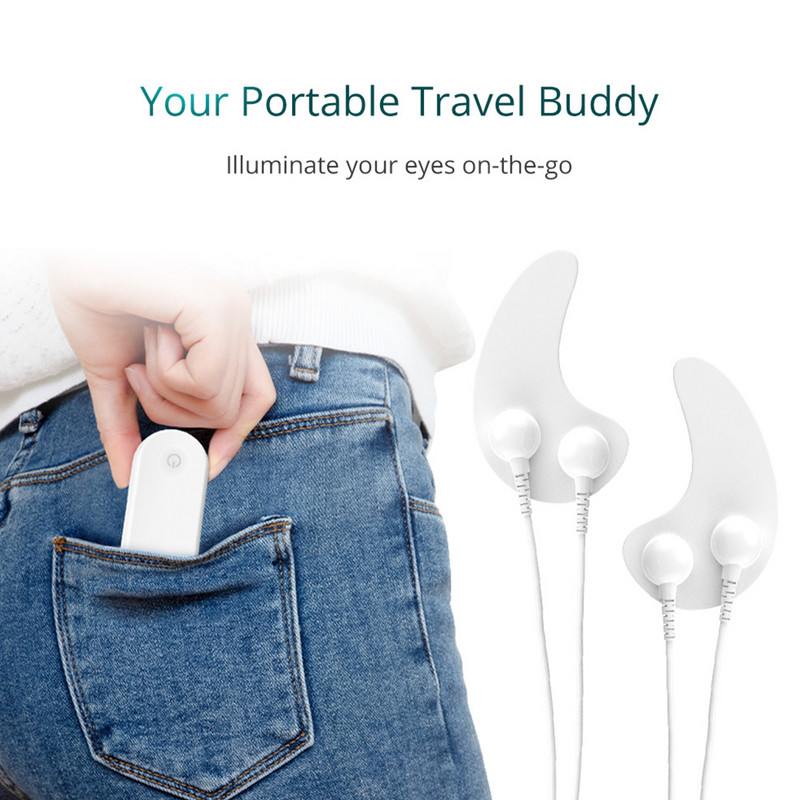 Mikrostrujna RF masažna maska za oči Električni flaster za oči Masažer Mini hidrogel vrući Smanjuje bore Natečenost Podočnjaci Vrećice