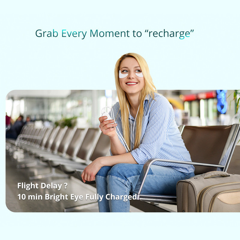 Mikrostrujna RF masažna maska za oči Električni flaster za oči Masažer Mini hidrogel vrući Smanjuje bore Natečenost Podočnjaci Vrećice