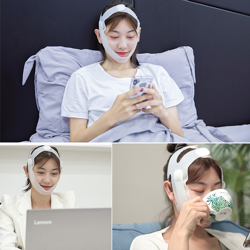 Beauty Face Lift Belt V Față Shaper Bandaj de slăbire Bărbie subțire Fermerea pielii Gel de siliciu moale Instrument de slăbire împotriva mucegaiului