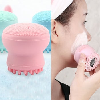 Octopus Face Brush With Sponge Face Cleansing Brush Silicone Handheld Massager Soft Deep Cleansing Skin Massage Tools Makeup