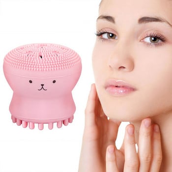 Octopus Face Brush With Sponge Face Cleansing Brush Silicone Handheld Massager Soft Deep Cleansing Skin Massage Tools Makeup