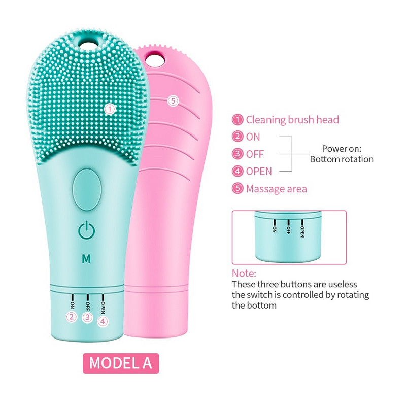Elektromos Arctisztító Szilikon Tisztító Kefe Arc Pórus Mély Mitesszer Mosó Sminklemosó Habzó Kefe Sonic Massager