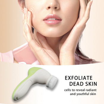 5 σε 1 Ηλεκτρικό πλυντήριο προσώπου Facial Pore Cleaner Body Cleansing Massage Mini Skin Beauty Massager Brush