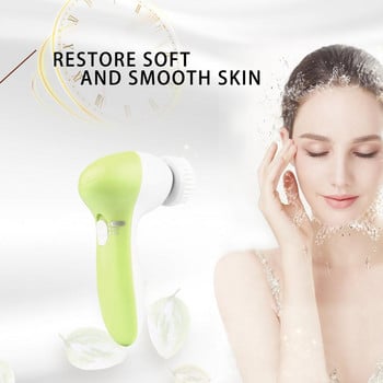 5 σε 1 Ηλεκτρικό πλυντήριο προσώπου Facial Pore Cleaner Body Cleansing Massage Mini Skin Beauty Massager Brush