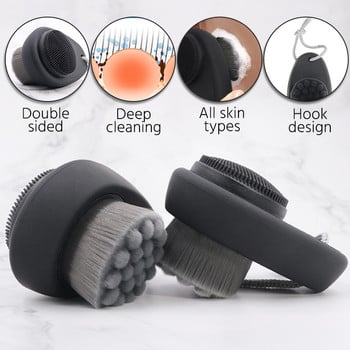 1 бр. Face Clean Brush Massager Грижа за лицето Skin Pore Clean Brush Wash Дълбоко почистване Меки влакна Мека почистваща четка за лице