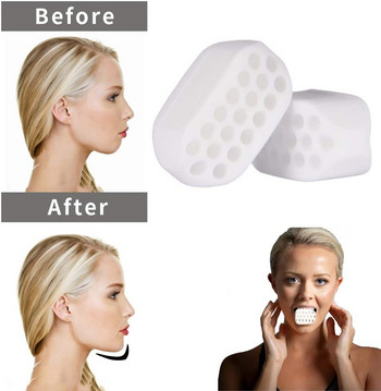 2PCS JawLine Exerciser Ball Facial Jaw Muscle Toner Trainin Fitness Anti-aging Food-grade Silica Chin Cheek Lifting face slimmer