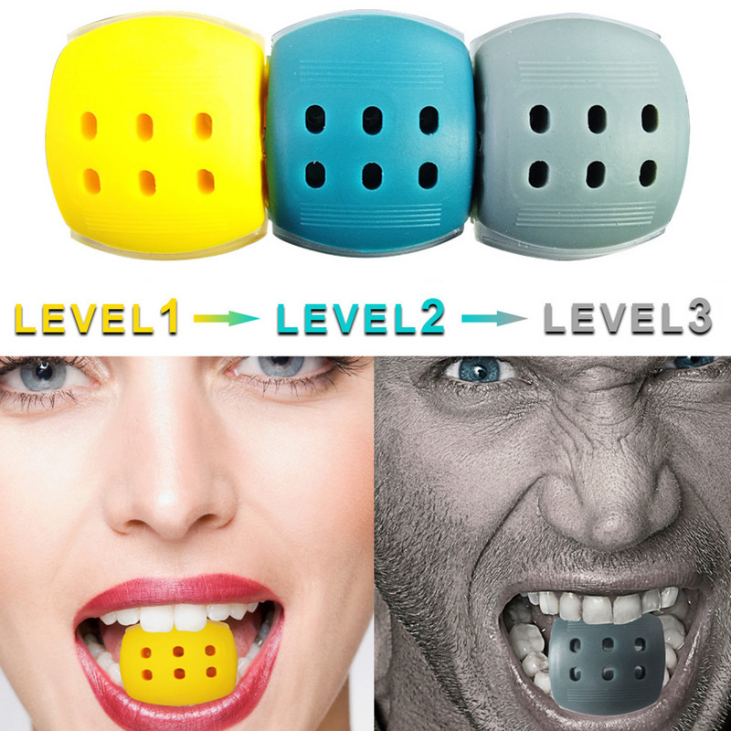 2 DB JawLine Exerciser Ball arcápoló állkapocs izom toner Trainin Fitness öregedésgátló Élelmiszer-minőségű szilika áll arc emelő arc karcsúbb