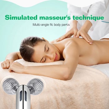 Акумулаторен V-Face Roller Масажор за повдигане на лицето Грижа за кожата GuaSha EMS Body Cellulite Reduce Warm Massage Beauty Machine