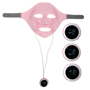 Μάσκα ομορφιάς με ηλεκτρικό μασάζ Τρισδιάστατη μάσκα σιλικόνης EMS Δονούμενος βελονισμός προσώπου Μασάζ Chin Cheek Slimming Lift Αντιρυτιδική Βελτίωση Απορρόφησης Μάσκας Ενυδατική Επαναφορτιζόμενη USB Συσκευή Περιποίησης Δέρματος Beauty