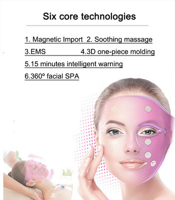 Μάσκα ομορφιάς με ηλεκτρικό μασάζ Τρισδιάστατη μάσκα σιλικόνης EMS Δονούμενος βελονισμός προσώπου Μασάζ Chin Cheek Slimming Lift Αντιρυτιδική Βελτίωση Απορρόφησης Μάσκας Ενυδατική Επαναφορτιζόμενη USB Συσκευή Περιποίησης Δέρματος Beauty
