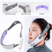 EMS veido liekninamasis vibracinis masažas V formos veido pakeliantis grožio prietaisas LED fotonų terapijos V formos masažo diržas Pašalinkite dvigubą smakrą