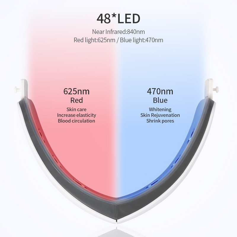 EMS veido liekninamasis vibracinis masažas V formos veido pakeliantis grožio prietaisas LED fotonų terapijos V formos masažo diržas Pašalinkite dvigubą smakrą
