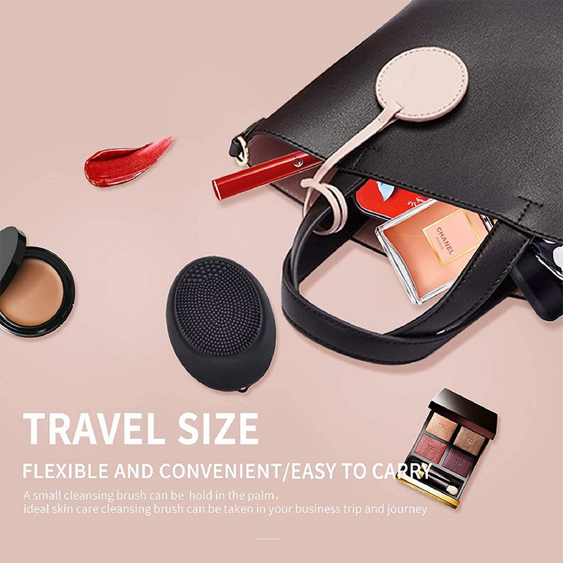 Naujas mini dydžio elektrinis Sonic veido valymo šepetėlis vandeniui atsparus silikoninis veido šveitiklis, skirtas poras giliai valomam odos priežiūros masažuokliui