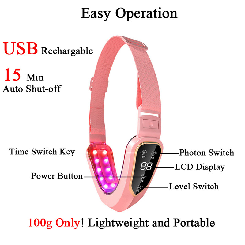 Arc lifting készülék LED foton terápiás arc karcsúsító vibrációs masszírozó dupla álla V arc alakú arc emelő öv gép