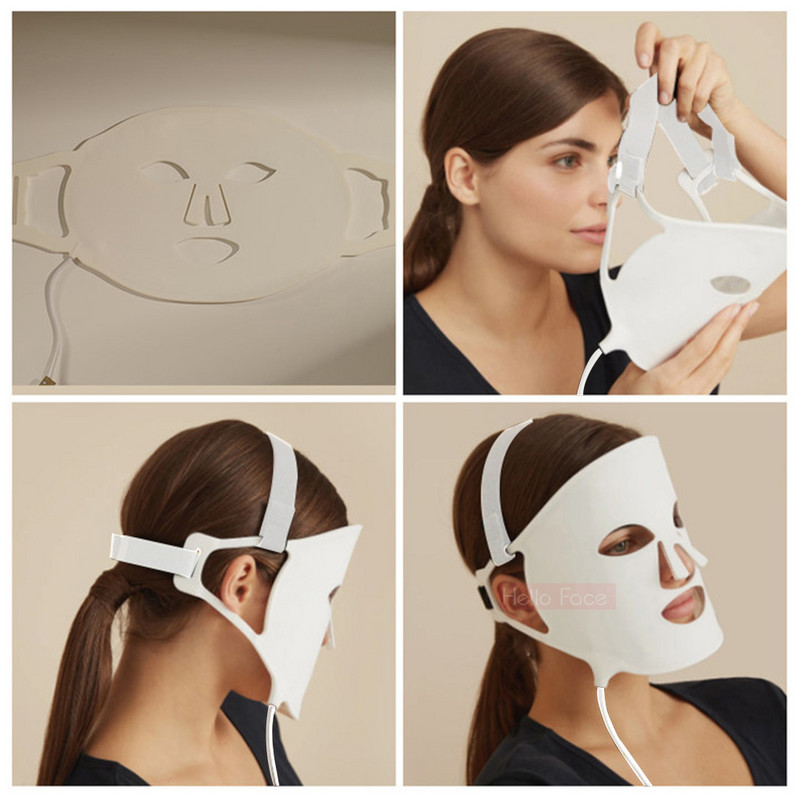 Facial LED fényterápiás maszk Professzionális 7 színű PDT Face Beauty maszk vezeték nélküli foton bőrfiatalító maszk luxus szerelmeseknek