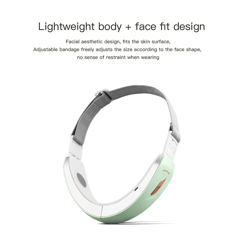 CkeyiN Chin V-Line Up Lift Belt Machine Blue LED Photon Therapy EMS Face Lifting Karcsúsító Vibrációs Masszírozó Dupla állcsökkentő