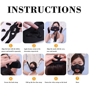 EMS V-Shape Face Lifting Massager Face Slimming Mask Anti Wrinkle Reduce Double Chin Cheek Lift Up Belt Faces Beauty Devices