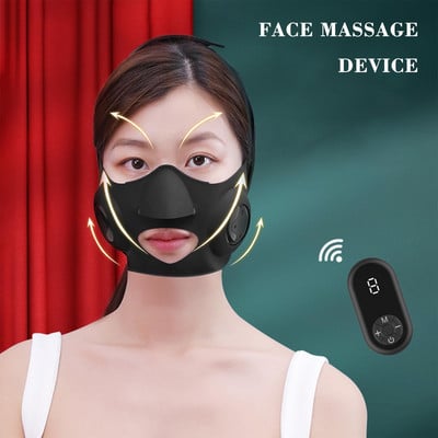 EMS V-Shape Face Lifting Massager Mască de slăbire a feței Antirid Reduce bărbia dublă Ridicarea obrajilor Cureaua Fețelor Dispozitive de înfrumusețare