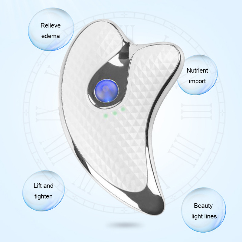 Veido kaklo guasha masažo aparatas veido raukšlių šalinimo prietaisas kūno masažuoklis Electirc veido odos masažo šveitimo grožio įrankis