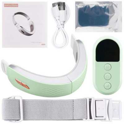 Chin V-Line Up Lift Belt Machine Blue LED Photon Therapy Face Lifting Karcsúsító Vibrációs Beauty Masszírozó Dupla állcsökkentő 48