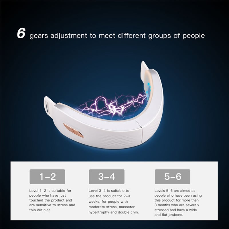 Chin V-Line Up Lift Belt Machine Blue LED Photon Therapy Face Lifting Karcsúsító Vibrációs Beauty Masszírozó Dupla állcsökkentő 48