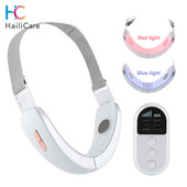 Facial Chin V-Line Up Lift Belt Machine Blue LED Photon Therapy EMS Face Lifting Karcsúsító Vibrációs Masszírozó Dupla állcsökkentő