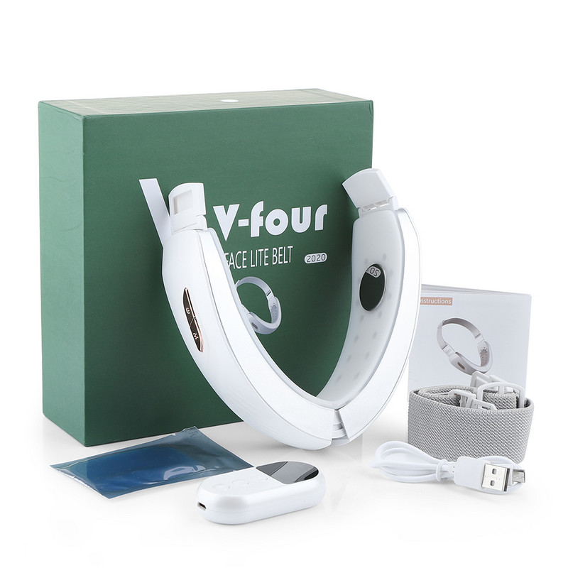 Facial Chin V-Line Up Lift Belt Machine Blue LED Photon Therapy EMS Face Lifting Karcsúsító Vibrációs Masszírozó Dupla állcsökkentő