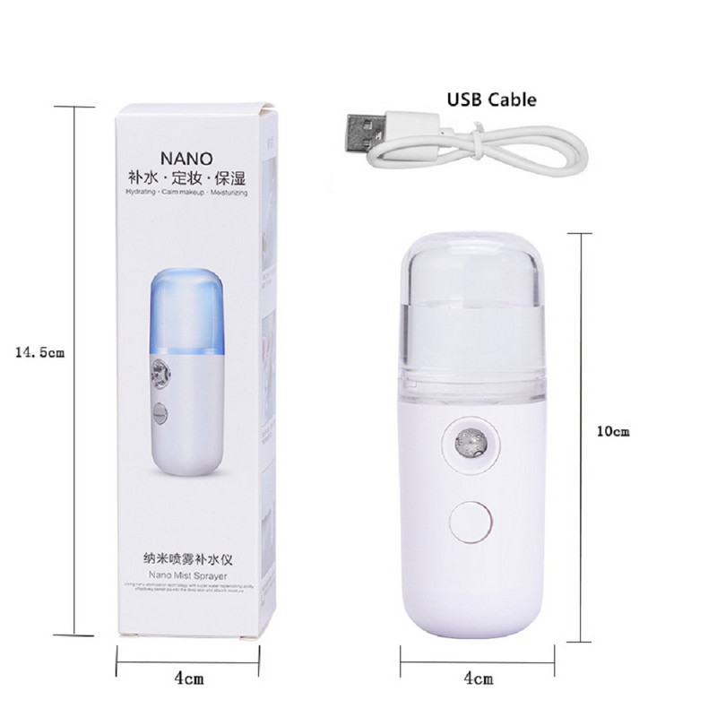 1 db vízutántöltő eszköz USB töltő permetező eszköz arc-párásító hordozható kézi arcszépítő eszköz