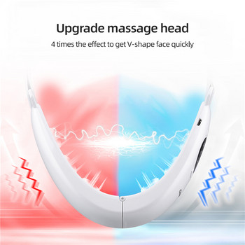 Ζώνη διαμόρφωσης προσώπου CkeyiN Microcurrent V EMS Face Slimming Massager Double Chin Remover Face Lifting LED Photon Jaw Cheek Slimmer