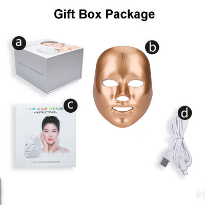 USB Charge Led maska u 7 boja Terapija crvenim svjetlom Kirurški spa za lice Led fotonska maska za njegu lica Ljepota Tretman akni