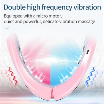 Συσκευή ανύψωσης προσώπου EMS Double Chin V Shape Lift Belt LED Photon Therapy Face Slimming Vibration Massager