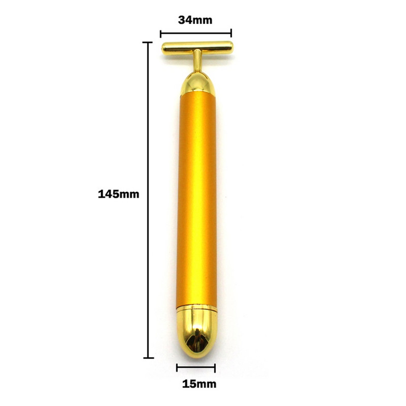 24K Gold Roller Beauty Bar Golden Energy Arcmasszírozó Szépségápolás Vibrációs Arcmasszírozó Lift Feszesítő Ráncsáv