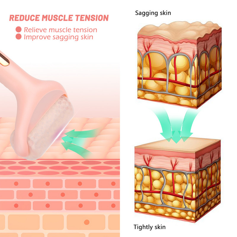 Näorull Ice Roller Massager Nahka tõstev tööriist Näo tõstmine Massaaž Nahka pinguldab kortsudevastased valuvaigistavad naha massaaživahendid