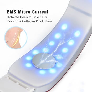 Συσκευή ανύψωσης προσώπου EMS LED Photon Therapy Facial Slimming Vibration Massager Double Chin σε σχήμα V Cheek Lift Face