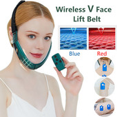 TENS Chin V-Line Up Lift Belt Machine Blue LED foton terápiás arcemelő karcsúsító vibrációs masszírozó dupla állcsökkentő