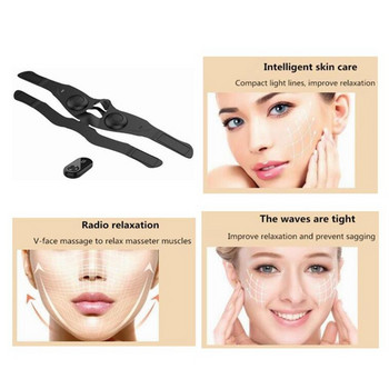 Σε σχήμα V, Thin Face Slimming Cheek Mask Massager Ηλεκτρικό μηχάνημα ανύψωσης προσώπου V-Line Lift Up Συσκευή θεραπείας επίδεσμων