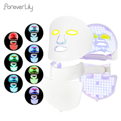 Arc Nyak Szilikon Maszk 7 Szín Photon Facial Beauty Mask Bőrfiatalító Ránctalanító Ance kezelés Bőrápoló LED Maszk