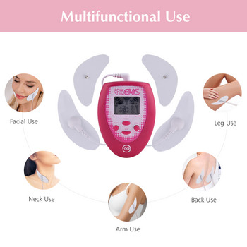 Ms.Dear Facial Slimming Massager Electric V-Face Trainer Jaw Exerciser EMS Face Body Pulse Muscle Stimulator with Electrode Pads